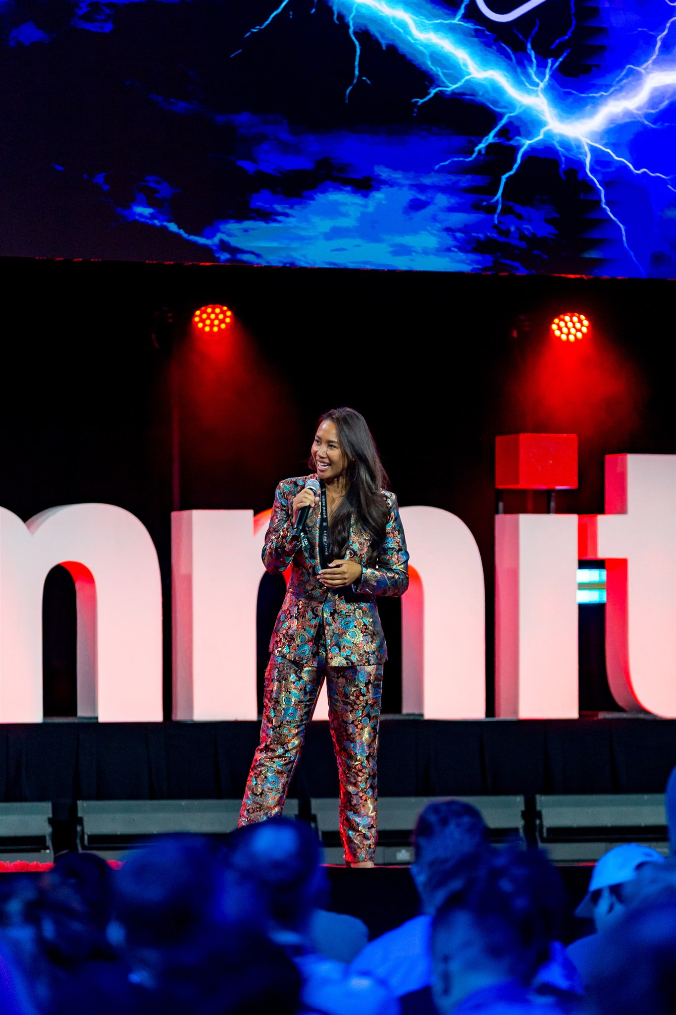Stephanie Garcia on stage at VidSummit